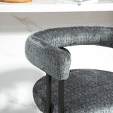 Household bar stools set of 2, modern upholstered with back