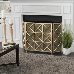 Margaret - 3 Panel Fireplace Screen Iron