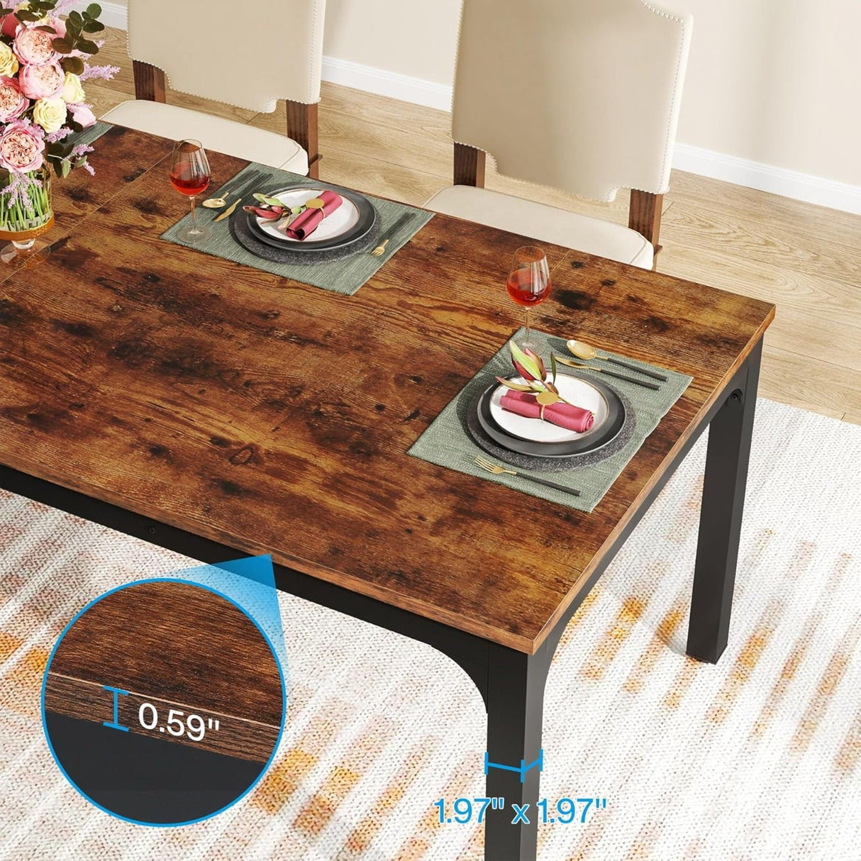 Rectangle Dining Table For 6 - 8 People