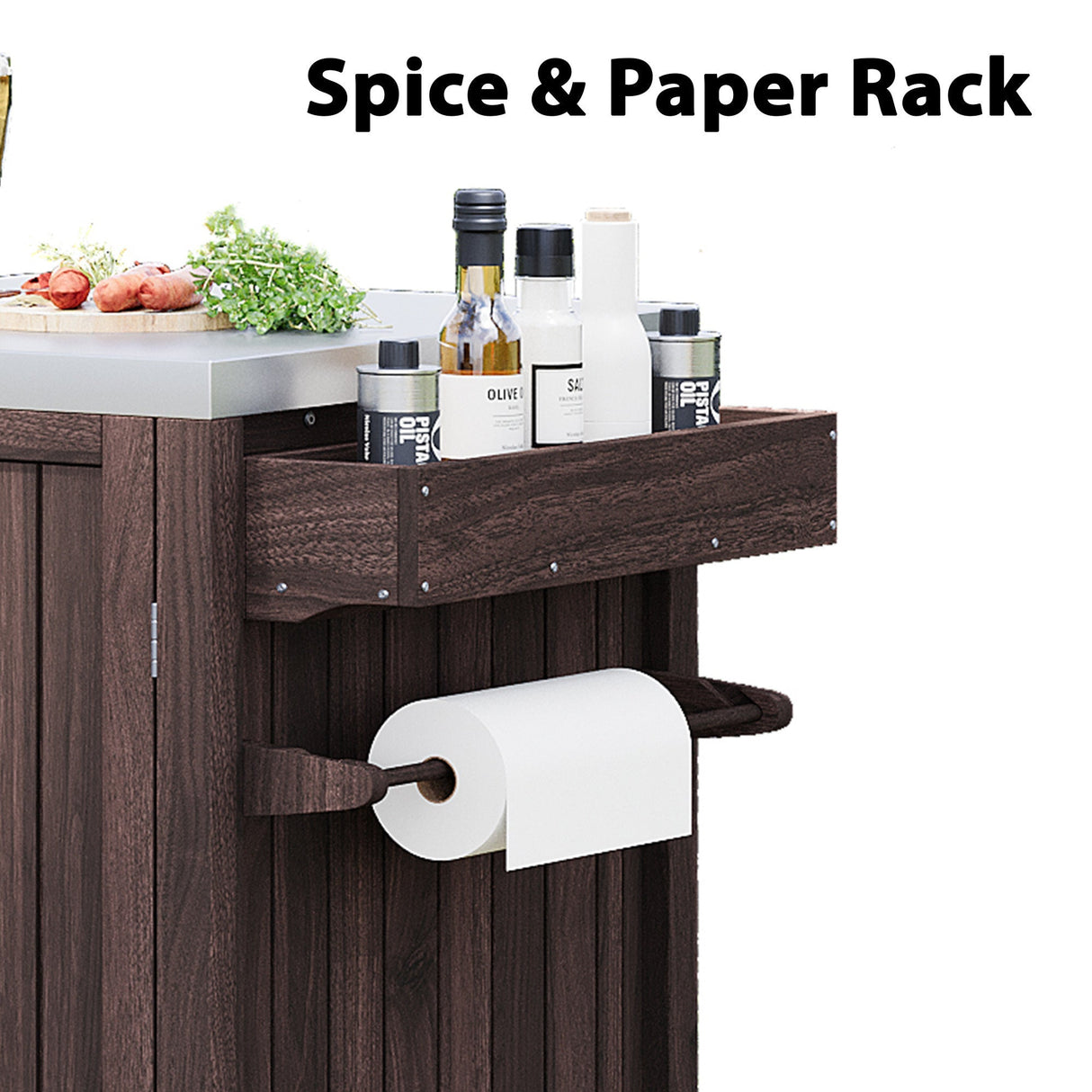 K&K 66.5' Outdoor Kitchen Island for Big Green Egg Grills