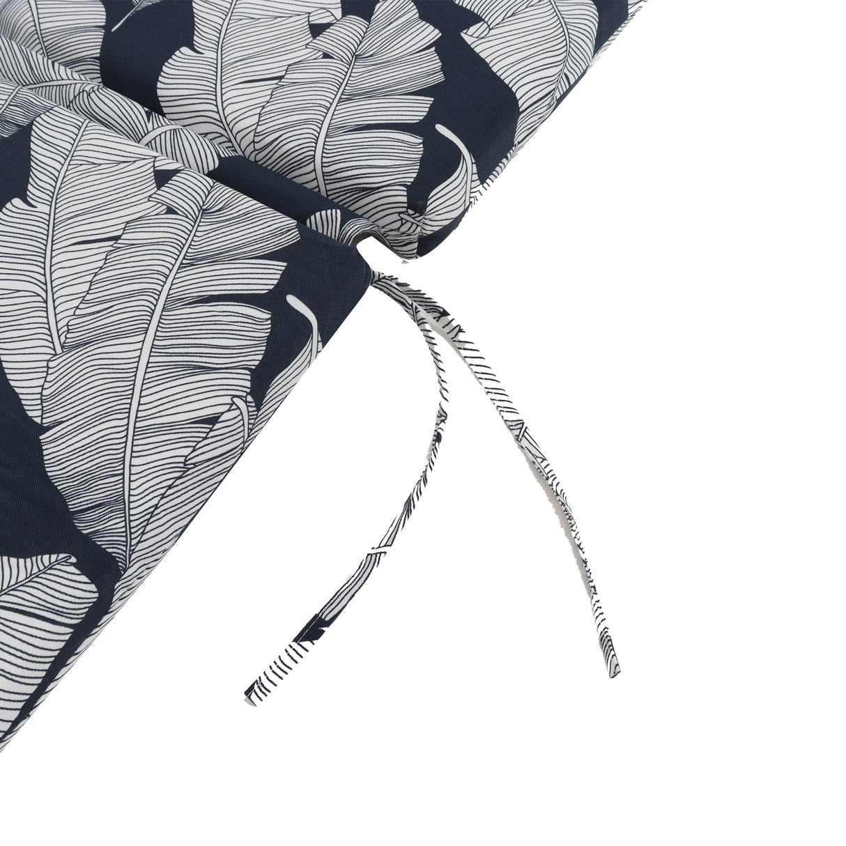 2-Piece Indoor/Outdoor Chaise Lounge Chair Cushion Set with Ties