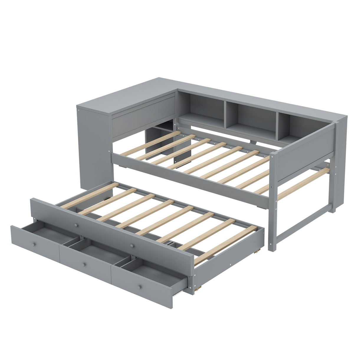Twin Size Daybed with Trundle and Storage
