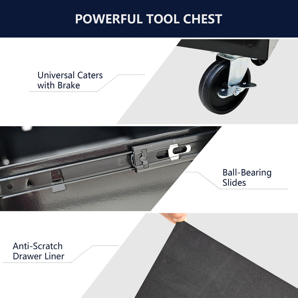 Multifunctional Tool Cart With Wheels And Drawers