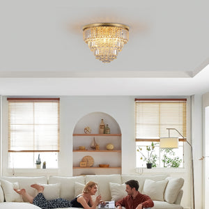 Gold Luxury Modern Style Crystal Ceiling Chandelier