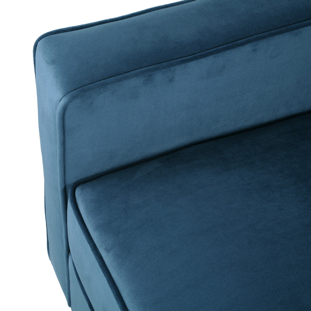 Blue Velvet Upholstered Club Chair