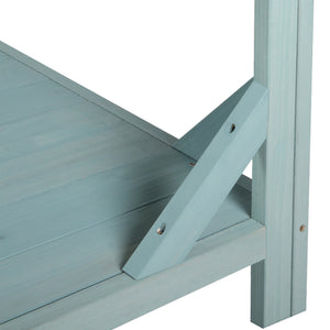 TOPMAX 65' Large Wooden Farmhouse Rustic Outdoor Potting Bench Table