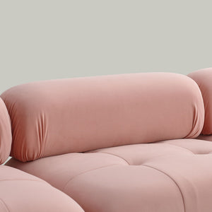 Modular Sectional Sofa, Button Tufted Design With Diy L-Shaped Layout, Reversible Ottoman