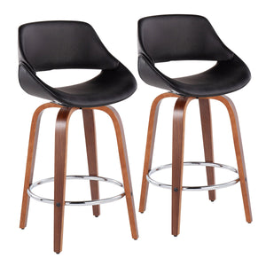 Mid-Century Modern Fixed-Height Counter Stool
