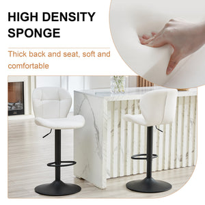 Set of 2 Height Adjustable Bar Stools