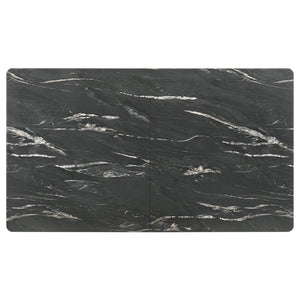 Bellingham - Dining Table With Self Storing Extension Leaf - Black Marble-Look Sintered Stone