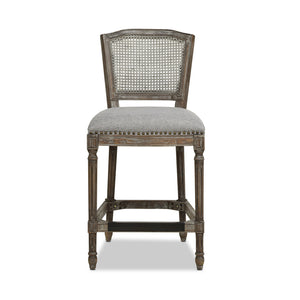 Triomphe Rattan Wicker High Back Armless Counter Bar Stool