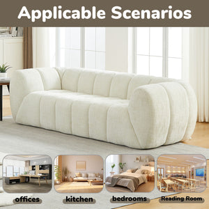 Quilted Cloud Sofa, Three-Seater - Beige
