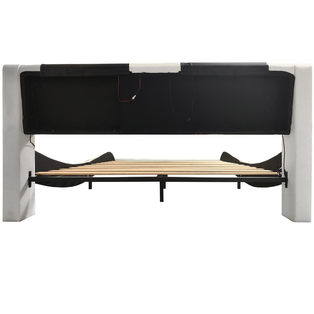 Platform Bed Frame With LED Lighting, tooth Music, Vibration Massage