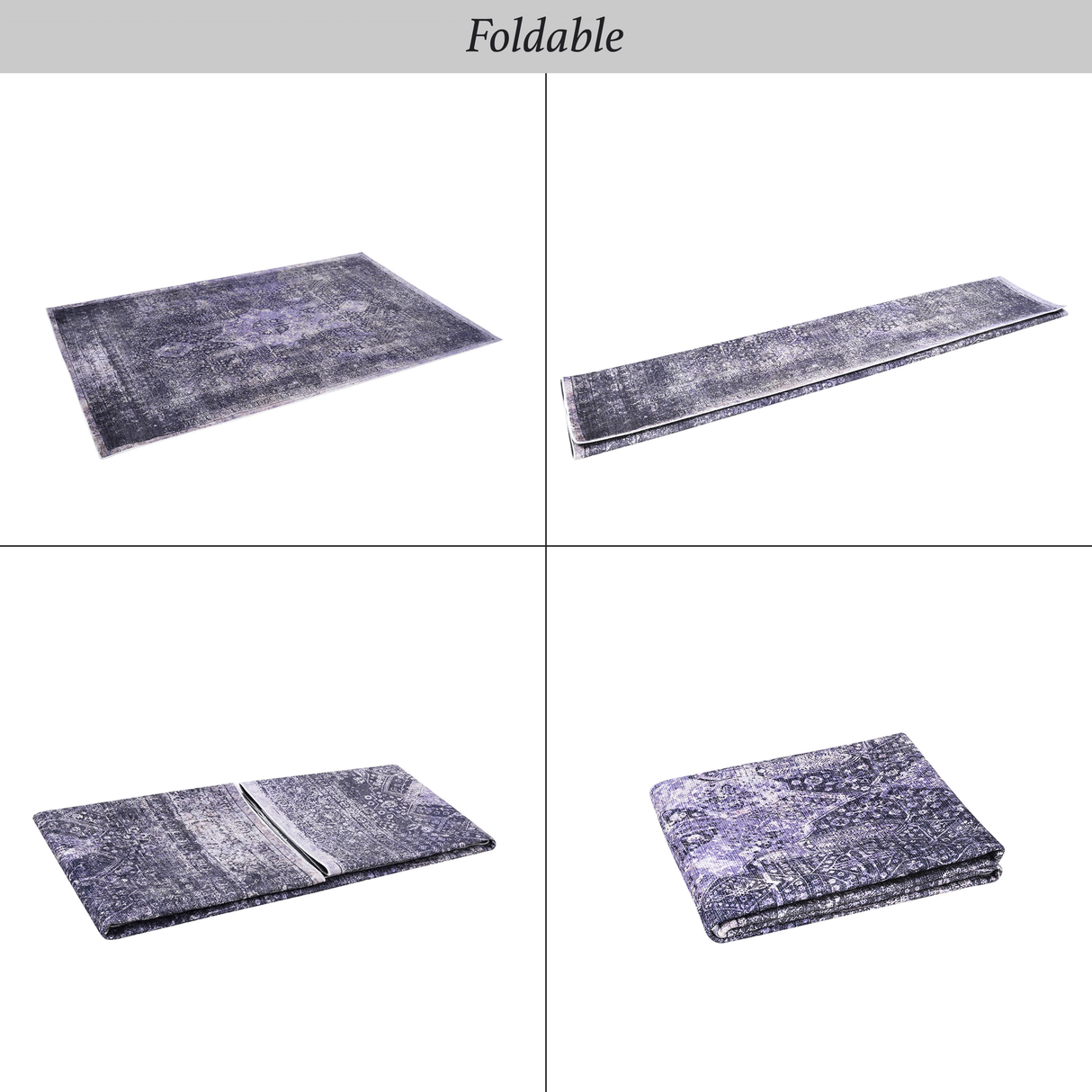 5x8 area rugs for bedroom, washable rug, low-pile, non-slip, non-shedding, foldable, kid & pet friendly - area rugs for living room, bedroom, kitchen, dining room rug, (anthracite, 5' x 8')