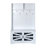 43.3'' Entryway Bench with Coat Rack, 3-in-1 Design