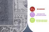 NAAR MARFI Collection Oriental Non-Shedding and Stain Resistant Area Rug