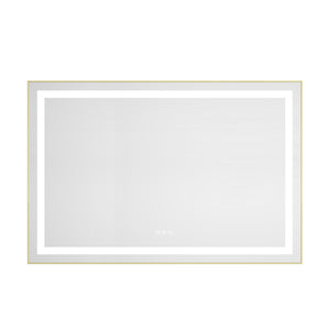48" x 32" LED Bathroom Mirror with Front and Backlight