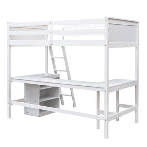 Loft Bed With Shelves With Desk