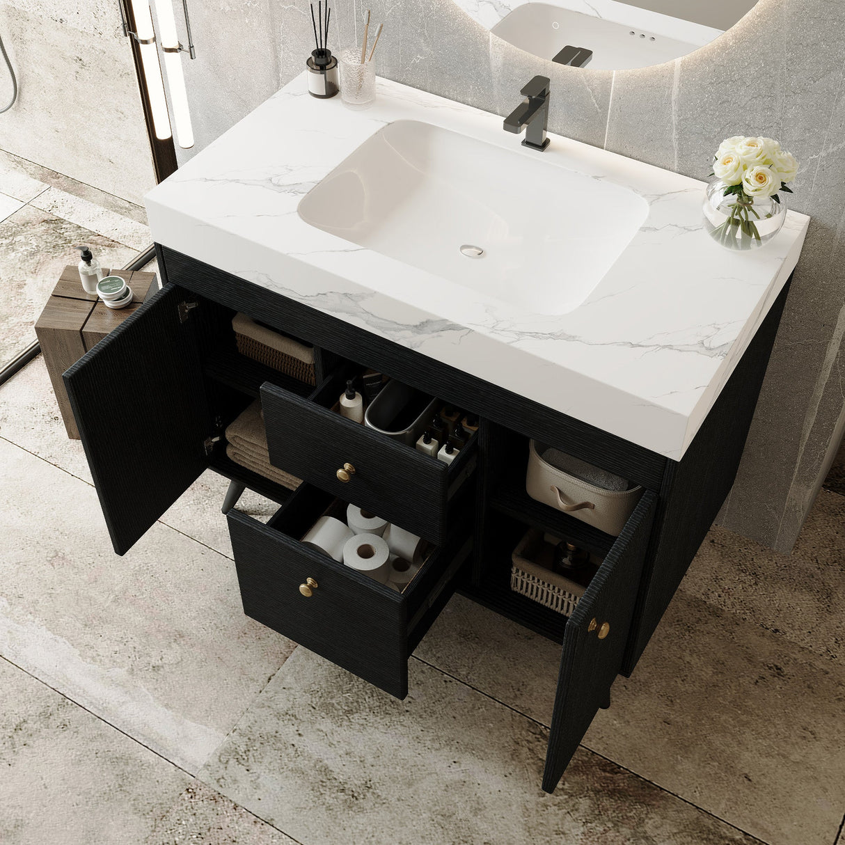 36" Modern Freestanding Bathroom Vanity