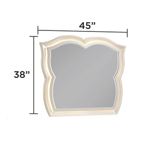 Flora - Framed Mirror With LED Lighting (Dresser Not Included) - Champagne