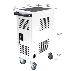 16 Bay Mobile School Charging Cart Station for Chromebook, Tablet and Laptop