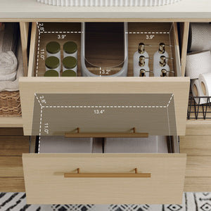 Modern 39.3 Wall-Mounted Bathroom Vanity with Ceramic Sink