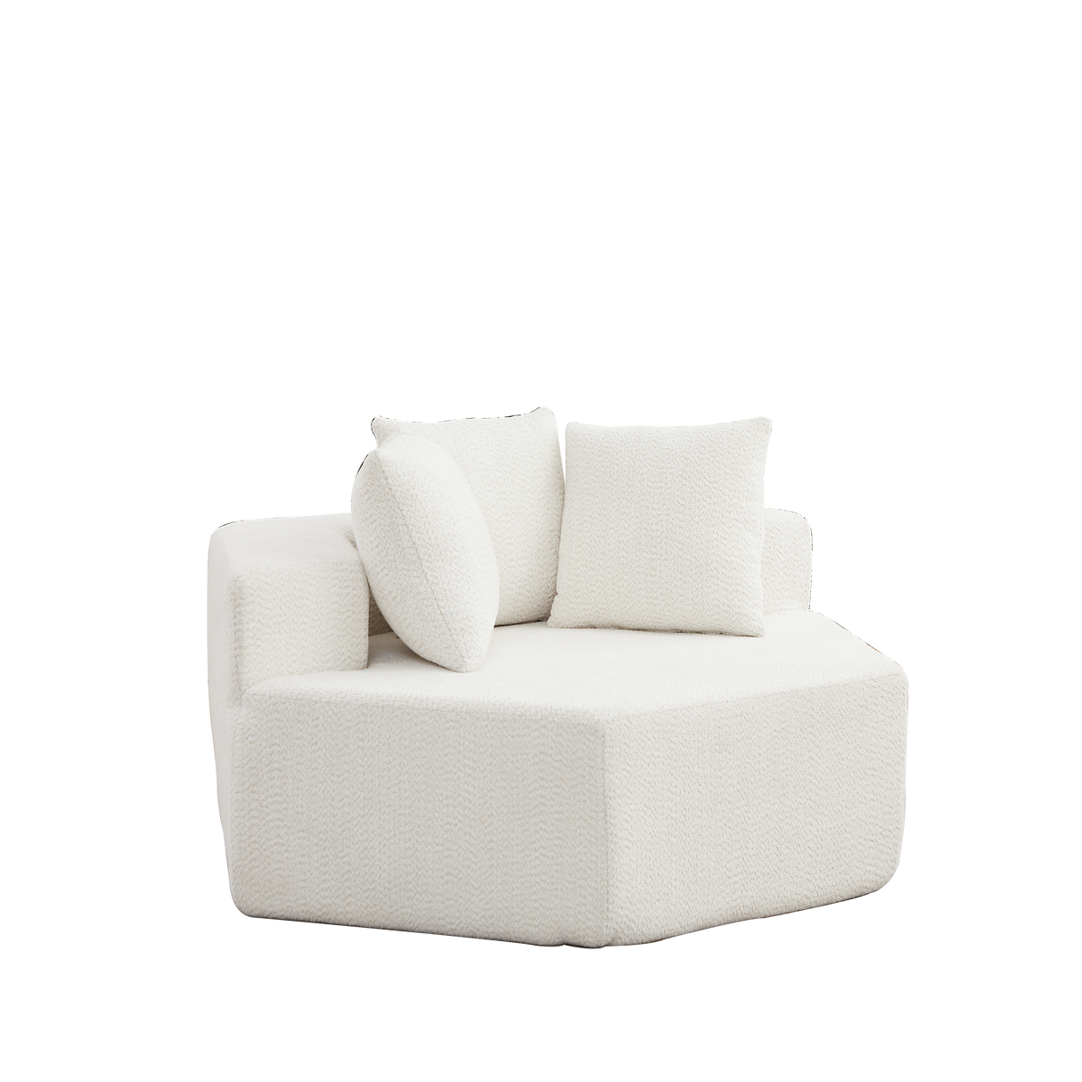 54-Inch Modern-Style Hexagonal Single Lounge Chair