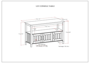 Lev - Console Table - Smoky Brown