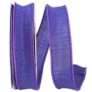 7/8" Dupioni Ribbon: Purple (10 Yards)