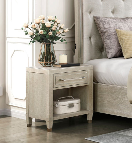 Nightstand with Charging Ports