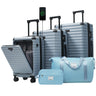 Deluxe 5-Piece Hard-Side Luggage Set with USB and TSA Locks - Multiple Colors