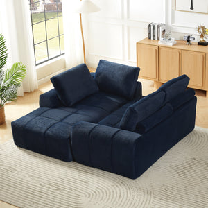 Faux Fur L-Shape Luxury Sectional Oversized Sofa