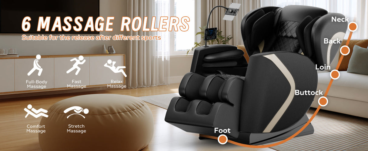 Massage Chair Recliner with Zero Gravity and Full Body Air Pressure