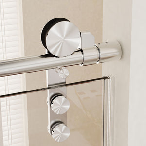 Frameless Single Sliding Shower Doors With Towel Rail & Handle