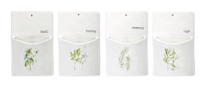White-ceramic-herb-wall-pocket-(set-of-4)-Decorative-Objects