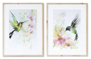 Framed-Watercolor-Hummingbird-Print-(Set-of-2)-Wall-Art