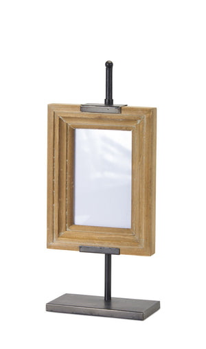 Wood picutre frame on stand 14.25"h