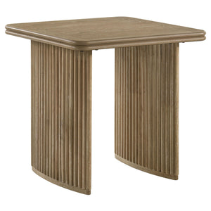 Adina 2-piece Wood Coffee Table Set Distressed Light Brown