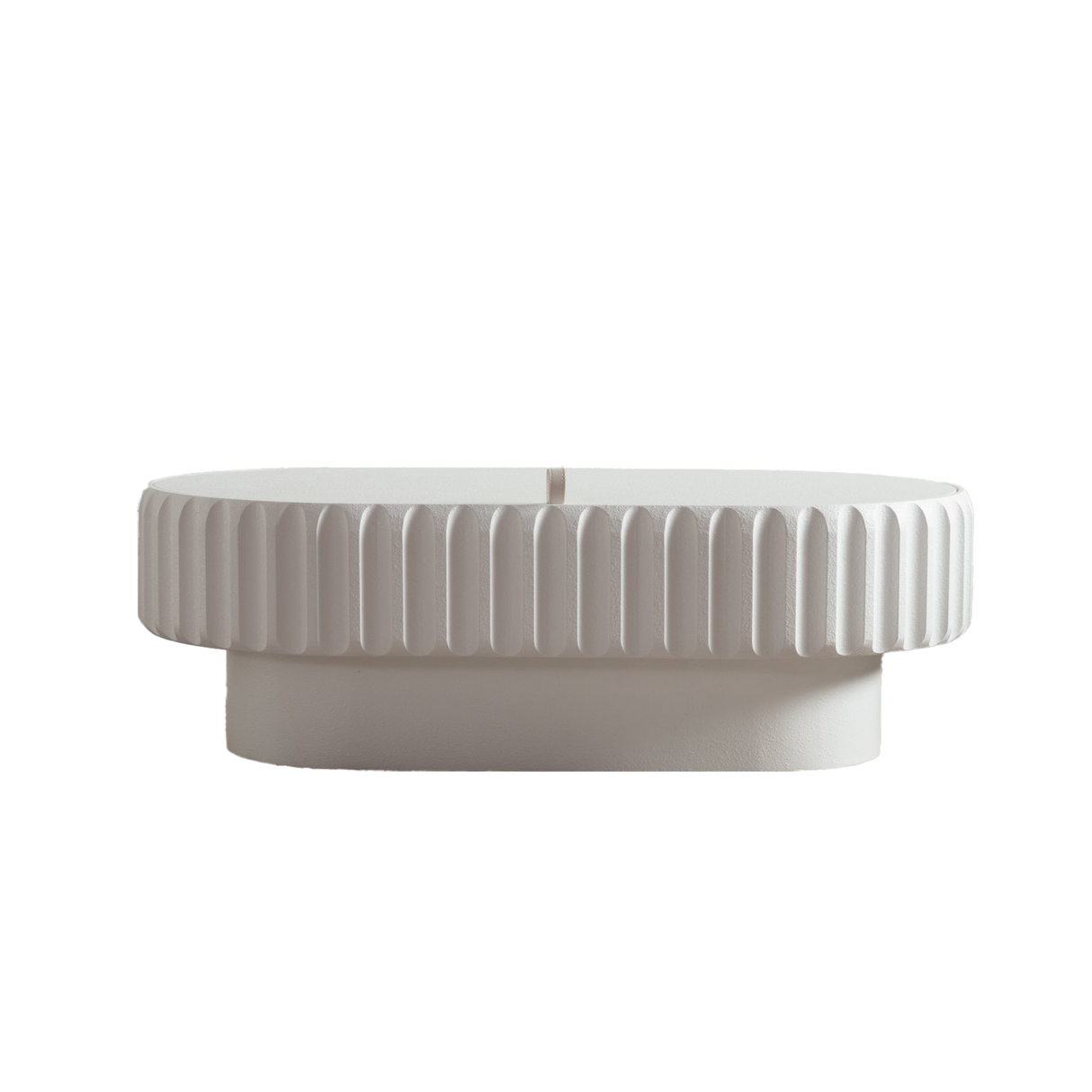 Fluted Storage Table with Lift-Off Lid