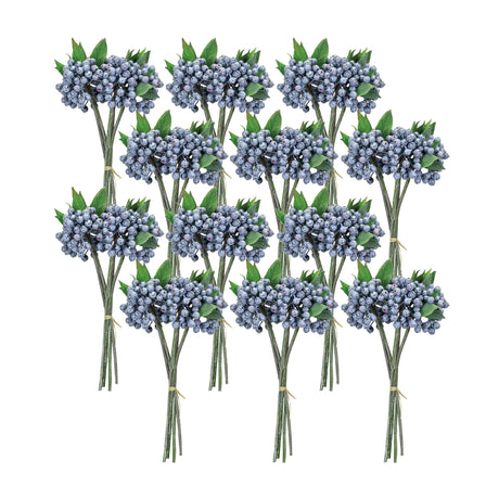 Blue-Berry-Foliage-Bundle-(Set-of-12)-Artificial-Flowering-Plants