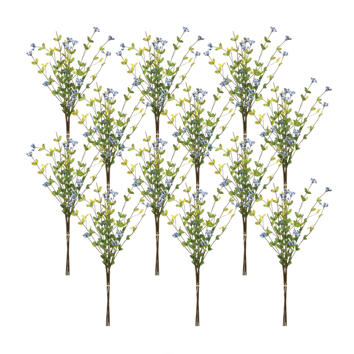 Blue-berry-foliage-spray-(set-of-12)-Artificial-Flowering-Plants