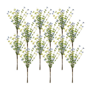Blue-Berry-Foliage-Spray-(Set-of-12)-Artificial-Flowering-Plants