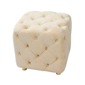 Modern Upholstered Ottoman, Exquisite Small End Table, Soft Foot Stool, Dressing Makeup Chair, Comfortable Seat For Living Room, Bedroom, Entrance