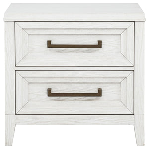 Marielle 2-drawer Nightstand Bedside Table Distressed White