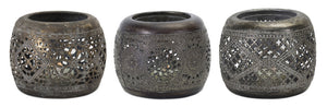Ornamental metal candle holder (set of 4)