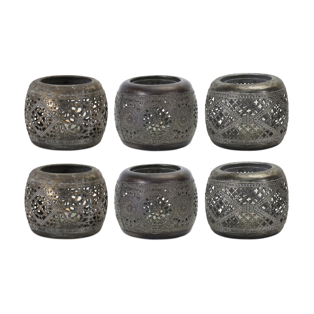 Ornamental-metal-candle-holder-(set-of-4)-Candle-Holders