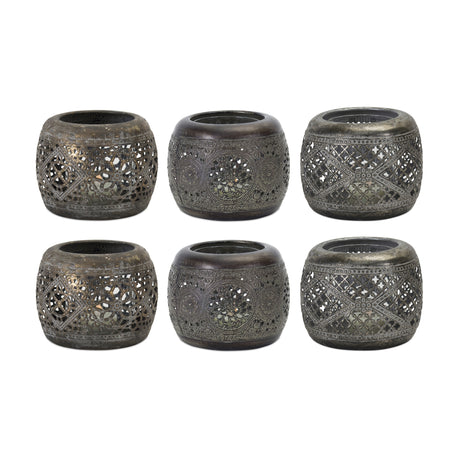 Ornamental-metal-candle-holder-(set-of-4)-Candle-Holders