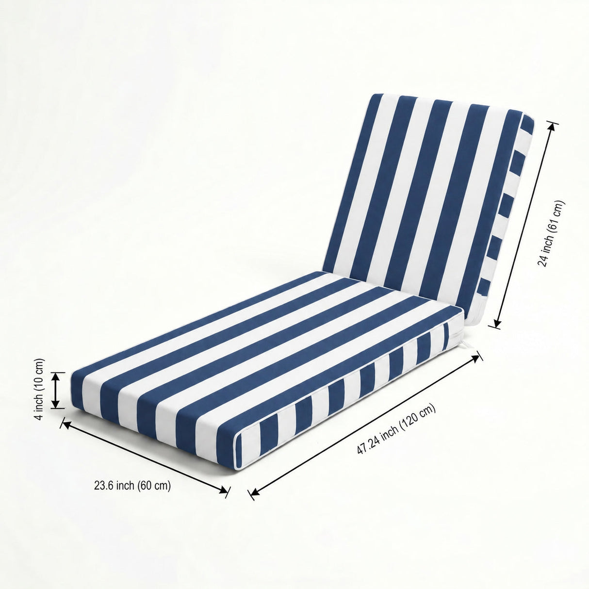 Outdoor Chaise Lounge Cushions Set of 2