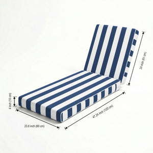 Outdoor Chaise Lounge Cushions Set of 2