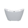 Freestanding Tub with Overflow and Ergonomic Design – White